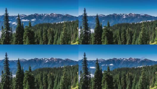 奥林匹克山峰从飓风脊-时间流逝高清在线视频素材下载