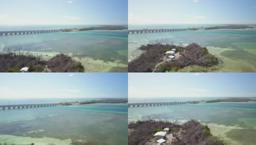 佛罗里达群岛的七英里大桥高清在线视频素材下载
