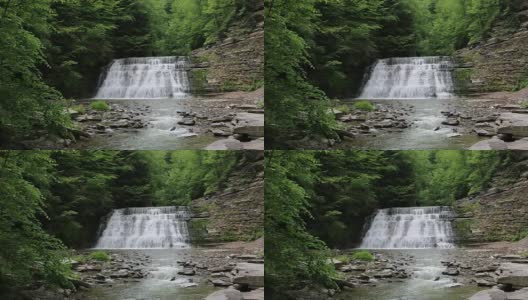 石溪峡谷与瀑布高清在线视频素材下载