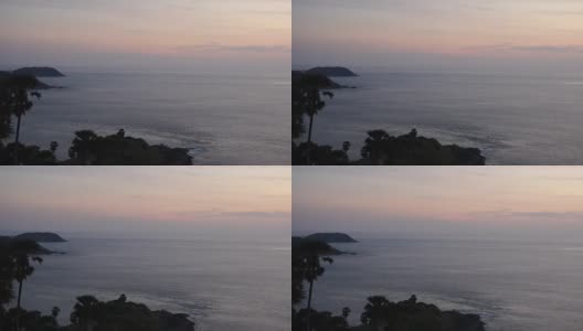 慢动作摄影师准备拍摄日落和大海的照片高清在线视频素材下载