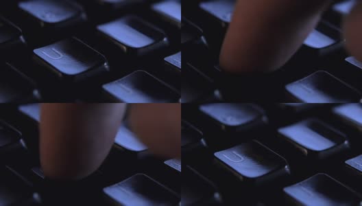 合上手指按键盘上的U键。高清在线视频素材下载