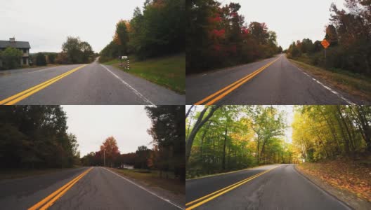 在新英格兰的秋天开车高清在线视频素材下载