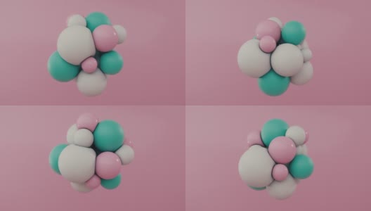 彩色球体漂浮在运动中高清在线视频素材下载