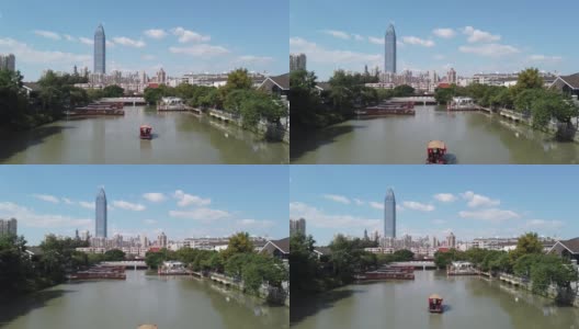 浙江省温州市南塘街现代建筑景观高清在线视频素材下载