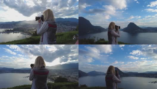 摄影师Lugano skyline高清在线视频素材下载