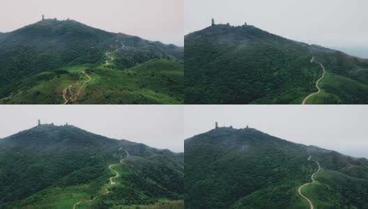 香港大帽山郊野公园附近的山脉高清在线视频素材下载