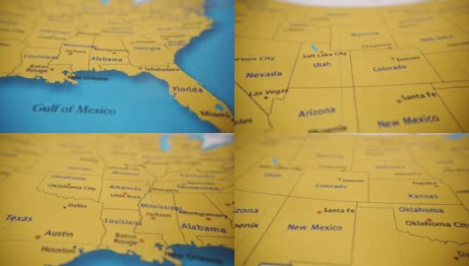 运动的美国地图高清在线视频素材下载