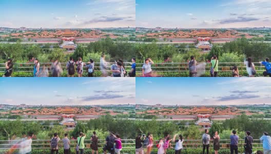 游客参观北京故宫。间隔拍摄。高清在线视频素材下载