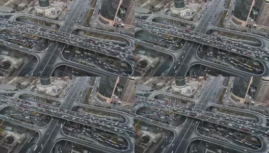 T/L WS HA ZO Crowded City Traffic /北京，中国高清在线视频素材下载