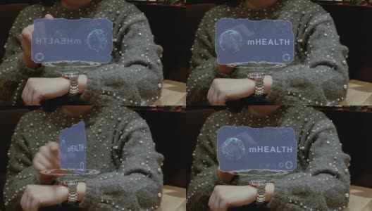 HUD智能手表mHEALTH高清在线视频素材下载