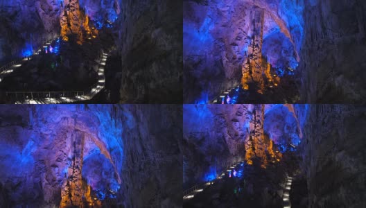 武龙喀斯特芙蓉洞被联合国教科文组织列为世界遗产高清在线视频素材下载