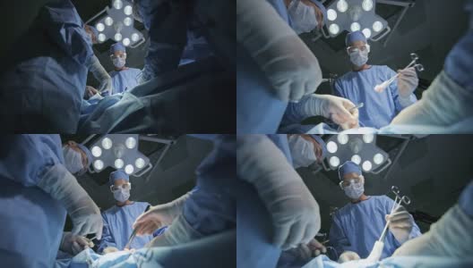 外科护理人员缝合伤口高清在线视频素材下载