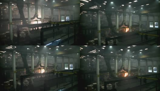冶金工业工厂:熔化金属高清在线视频素材下载