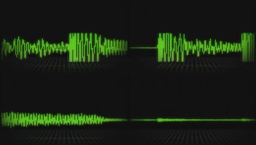 音频波形或频谱背景广告- 30秒-绿色版本高清在线视频素材下载