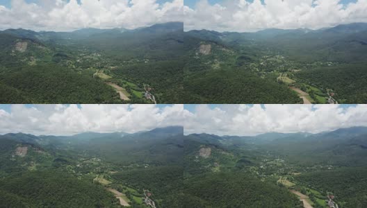 无人机鸟瞰泰国清迈地区绿色稻田的视频高清在线视频素材下载