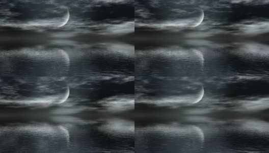月亮在水高清在线视频素材下载