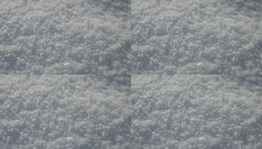 浅景深水晶水雪花在山上慢pan 4K 3840X2160超高清视频-冰冻山雪沙丘特写2160p超高清平移镜头高清在线视频素材下载