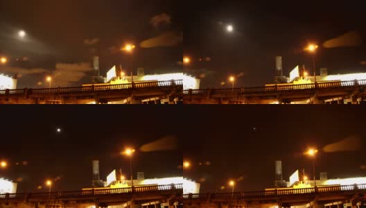 晚上的eclipse间隔拍摄高清在线视频素材下载