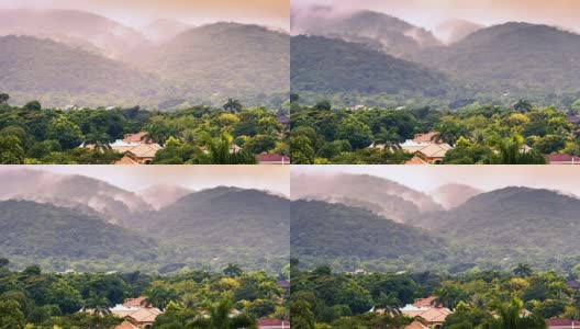 加勒比海热带风暴的4k广角镜头高清在线视频素材下载