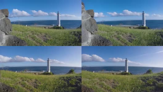 一个加勒比岛屿灯塔的4k时间间隔高清在线视频素材下载