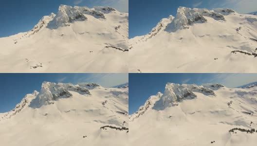 林肯峰，贝克山，黑丘，雷冰川碗，空中景观，令人敬畏的观点高清在线视频素材下载