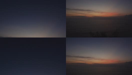慢镜头四轴飞行器在海边的夜空中升起高清在线视频素材下载