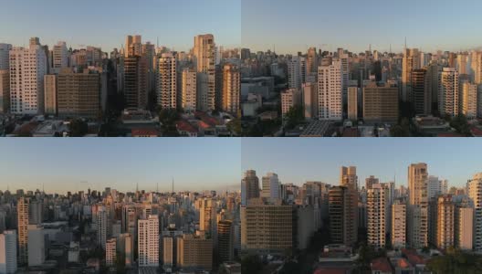 鸟瞰图圣保罗市，巴西高清在线视频素材下载