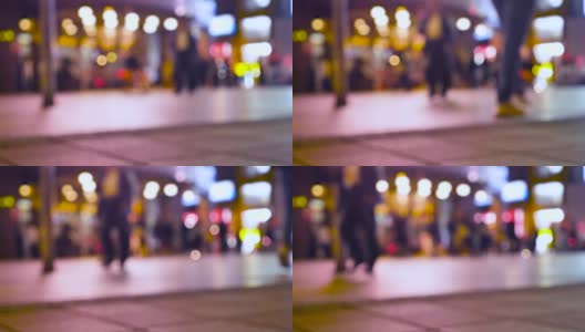 散焦:台湾街头行走的人们高清在线视频素材下载