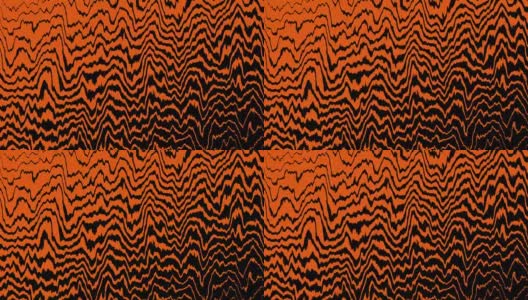 4k橙色老虎波浪线运动动画背景无缝循环。高清在线视频素材下载
