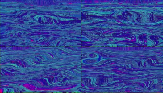 波浪软件生成的抽象素材，彩虹数据崩溃视觉特效高清在线视频素材下载