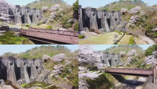 这是香川县加农寺市历史悠久的法能塘大坝的录像高清在线视频素材下载