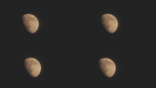 用长焦距望远镜拍摄月球。高清在线视频素材下载