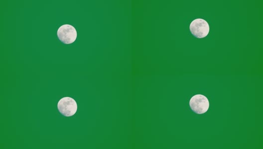 绿屏上的月亮。高清在线视频素材下载
