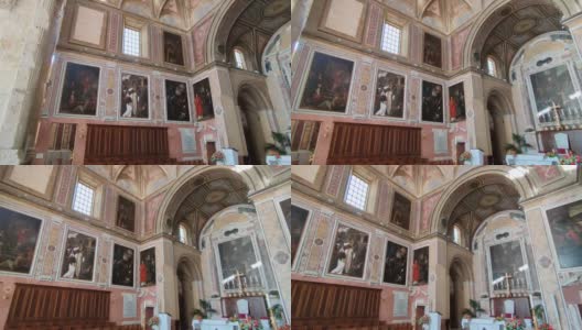 Pozzuoli -大教堂半圆形殿全景高清在线视频素材下载