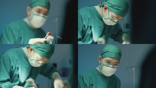 外科医生小组开始手术了。高清在线视频素材下载