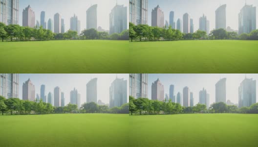 上海陆家嘴金融中心公园，中国高清在线视频素材下载