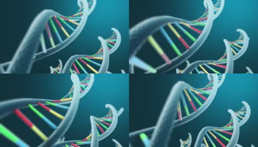 DNA链分子模型，可循环高清在线视频素材下载