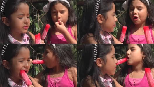吃冰淇淋的女孩高清在线视频素材下载