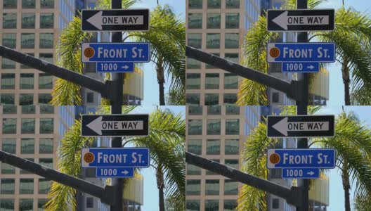 加州的街道标志是4K的高清在线视频素材下载