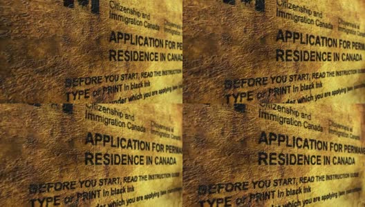申请加拿大永久居留权高清在线视频素材下载