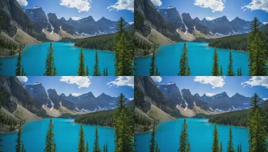 Morraine Lake Time Lapse of Clouds 4K 1080p高清在线视频素材下载