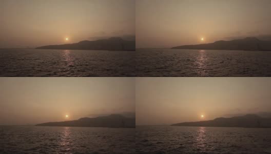 南中国海海滩上的日落高清在线视频素材下载