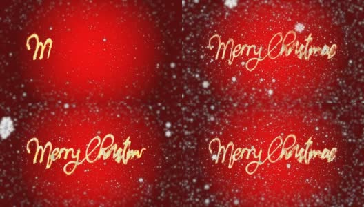 圣诞背景伴着飘落的雪花，快乐的新年动画高清在线视频素材下载