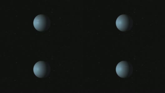 旋转行星天王星-中心范围高清在线视频素材下载