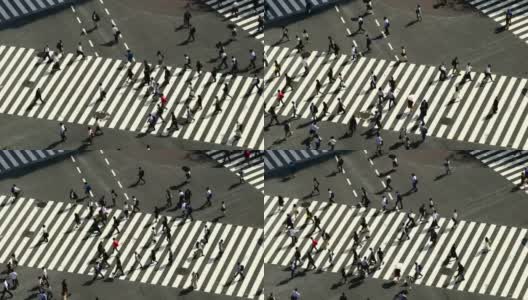 东京涩谷十字路口高清在线视频素材下载