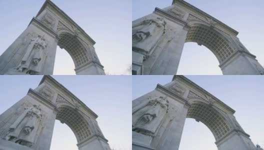 华盛顿广场公园建立拍摄纽约高清在线视频素材下载