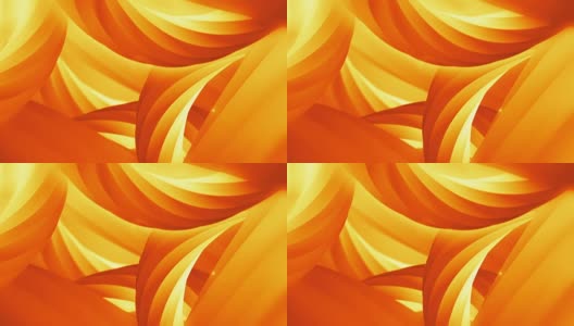 用旋转的3D物体抽象橙色背景高清在线视频素材下载