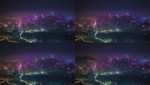 中国夜光洞深圳城市全景4k时间流逝高清在线视频素材下载