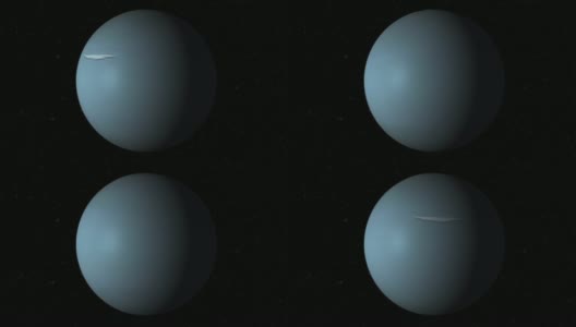 旋转行星天王星-中心-介质高清在线视频素材下载