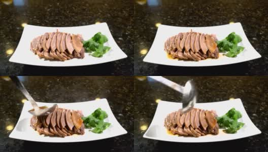 中国的猪舌食谱高清在线视频素材下载